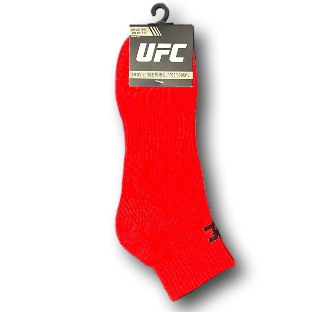 3/$20 UFC Ultimate Fighting Championship Logo Athletic Quarter Socks - NWT